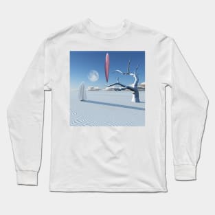 UFO in surreal desert Long Sleeve T-Shirt